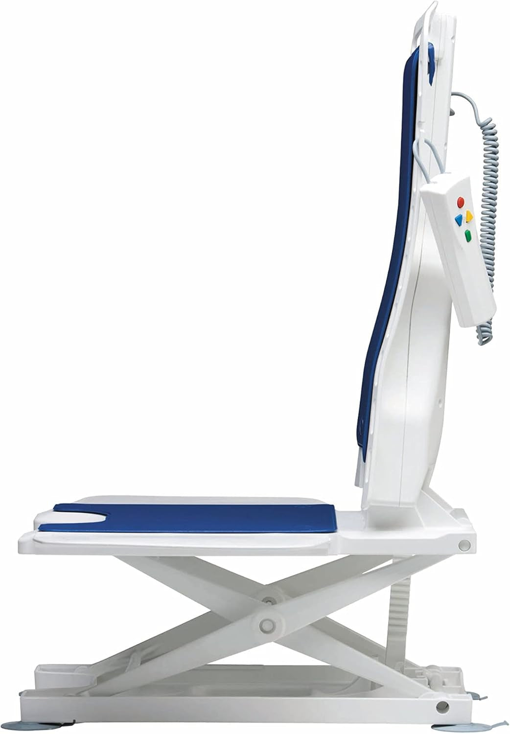 Drive Medical Badewannenlift BELLAVITA 2G Mit Bezug Classic Blau I Ergonomischer Badewannenlifter Für Senioren I Elektronisch Verstellbar Mit Schwimmfähiger Bedienung I, Belastbar Bis 140Kg