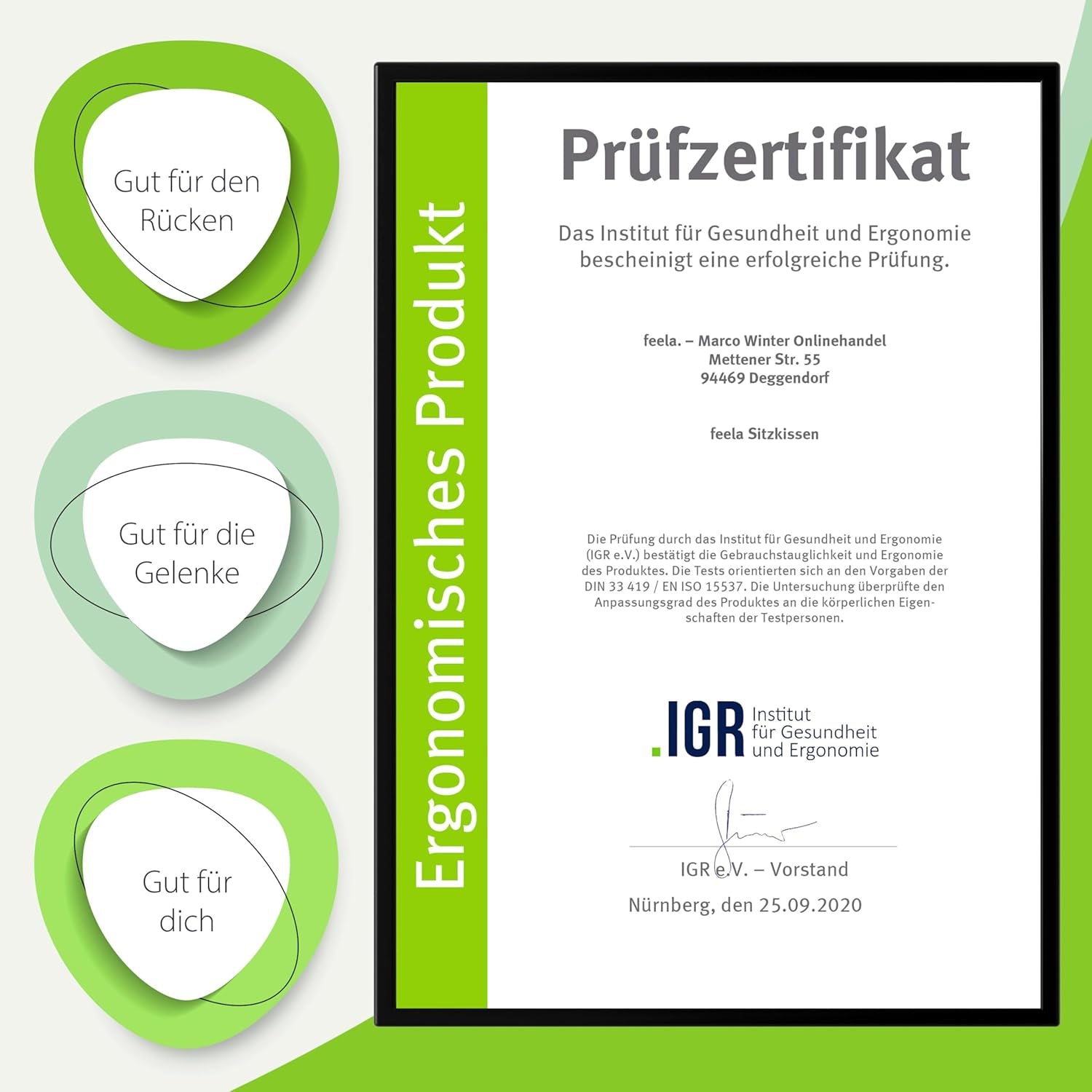 Orthopädisches Sitzkissen 3 Härtegrade Steißbeinentlastung