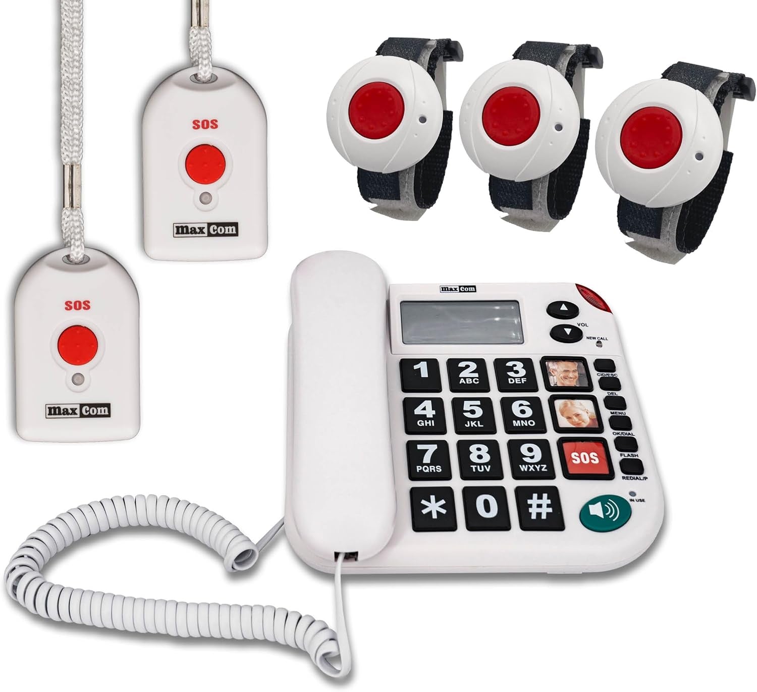 Seniorentelefon PRO+ Silence SOS mit Funkhandsender satingrau 