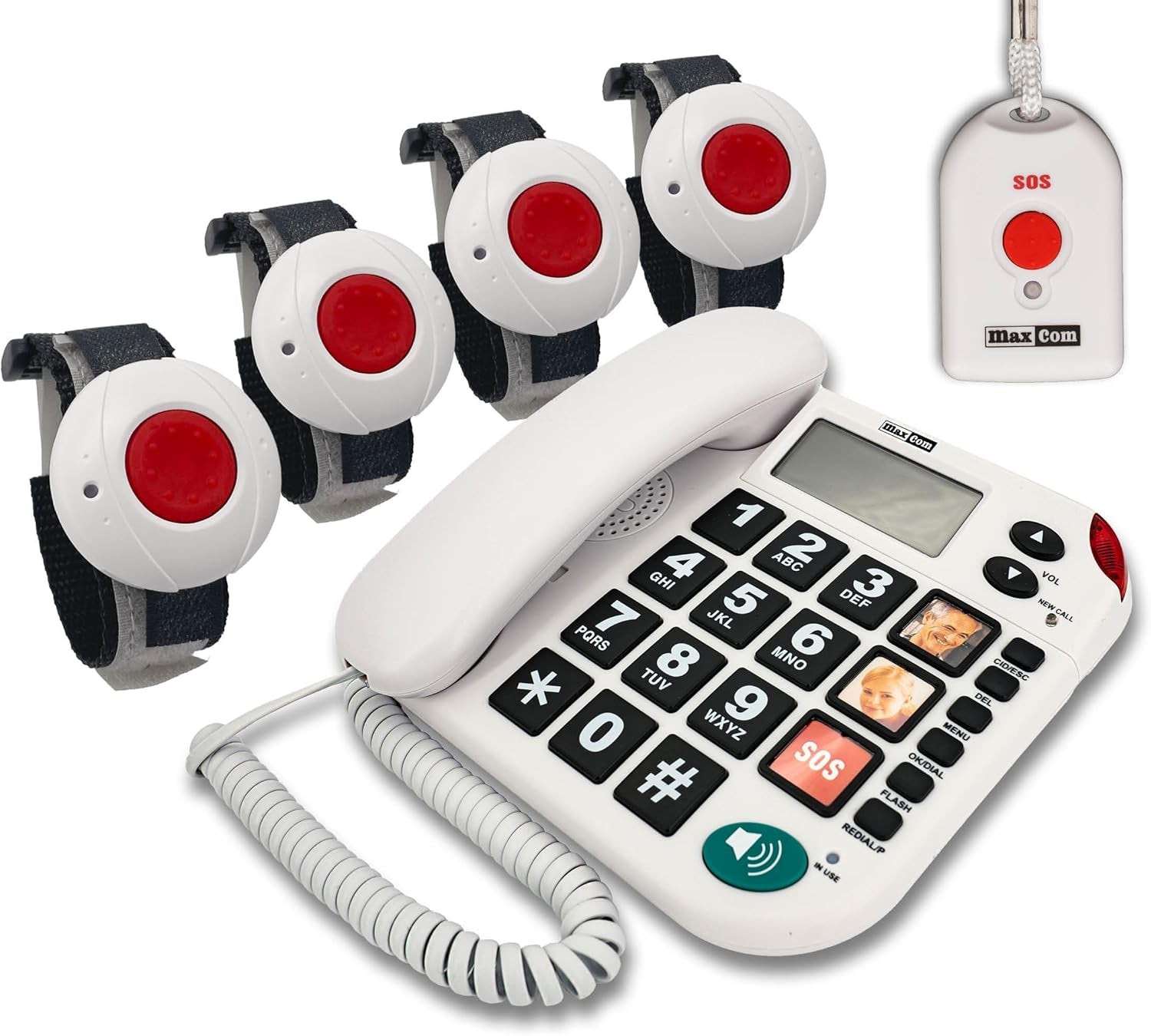 Seniorentelefon PRO+ Silence SOS mit Funkhandsender satingrau 