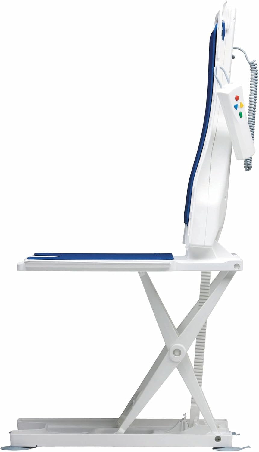 Drive Medical Badewannenlift BELLAVITA 2G Mit Bezug Classic Blau I Ergonomischer Badewannenlifter Für Senioren I Elektronisch Verstellbar Mit Schwimmfähiger Bedienung I, Belastbar Bis 140Kg