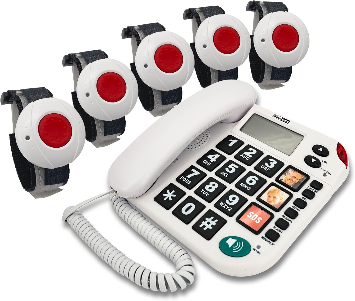 Seniorentelefon PRO+ Silence SOS mit Funkhandsender satingrau 