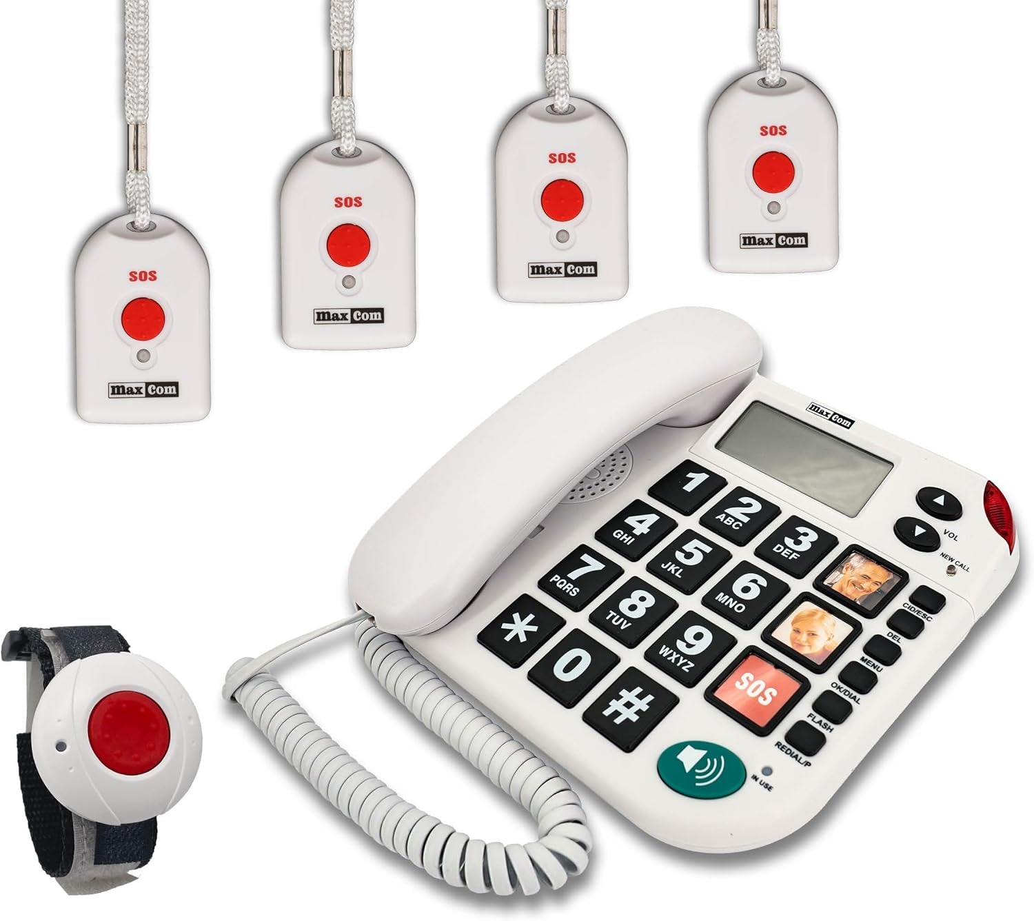 Seniorentelefon PRO+ Silence SOS mit Funkhandsender satingrau 