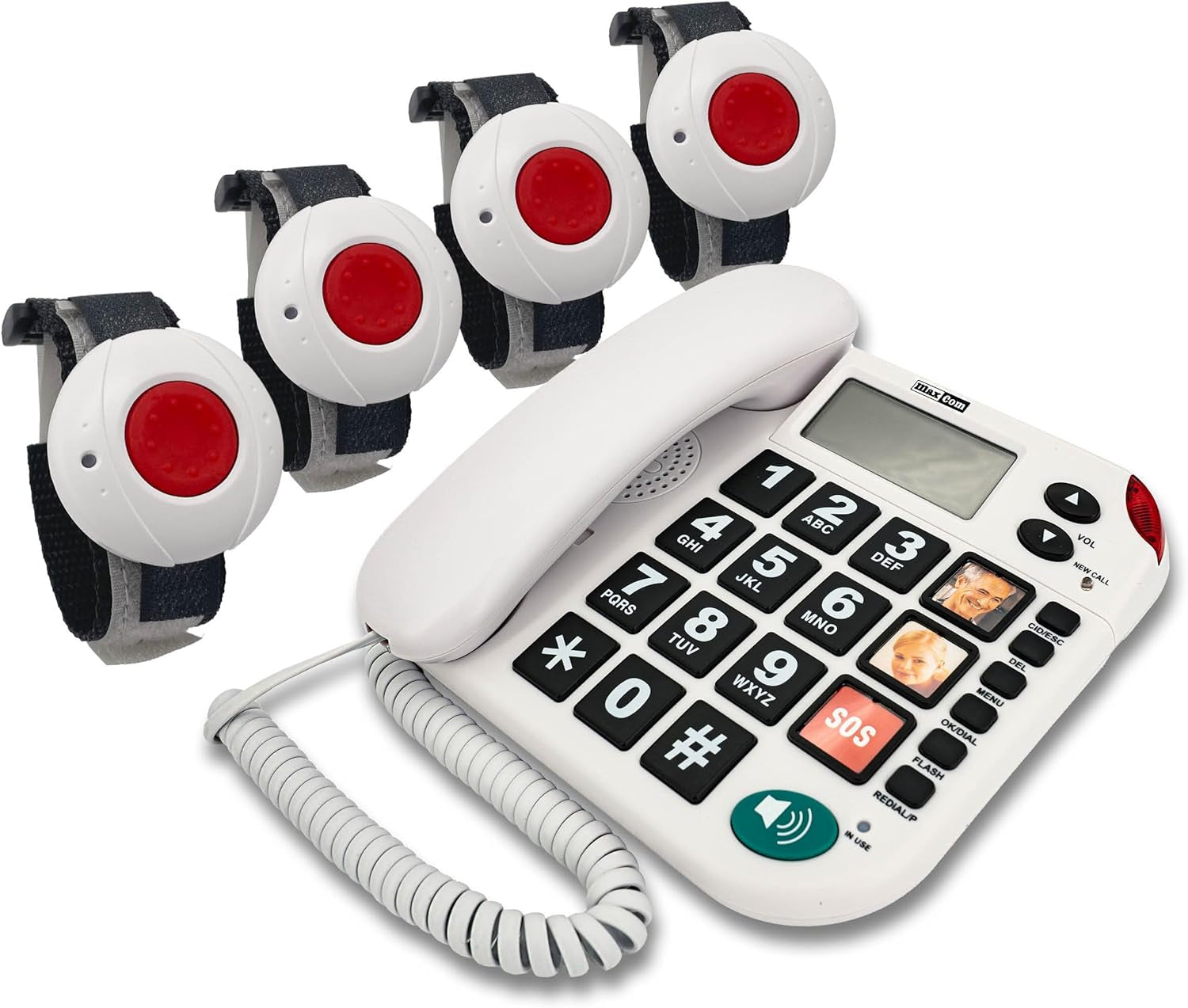 Seniorentelefon PRO+ Silence SOS mit Funkhandsender satingrau 
