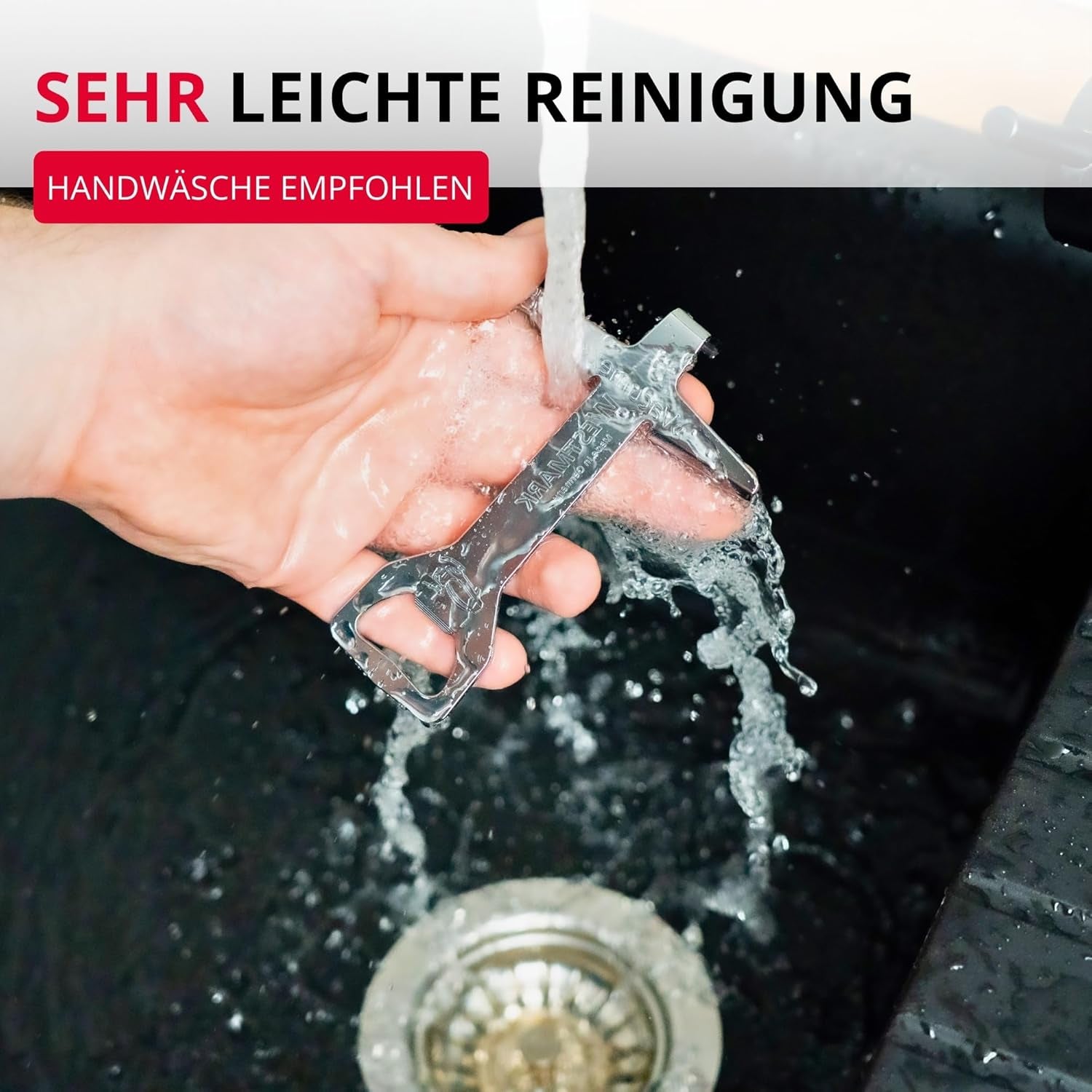 Vacumex Deckelöffner verchromter Stahl für Senioren