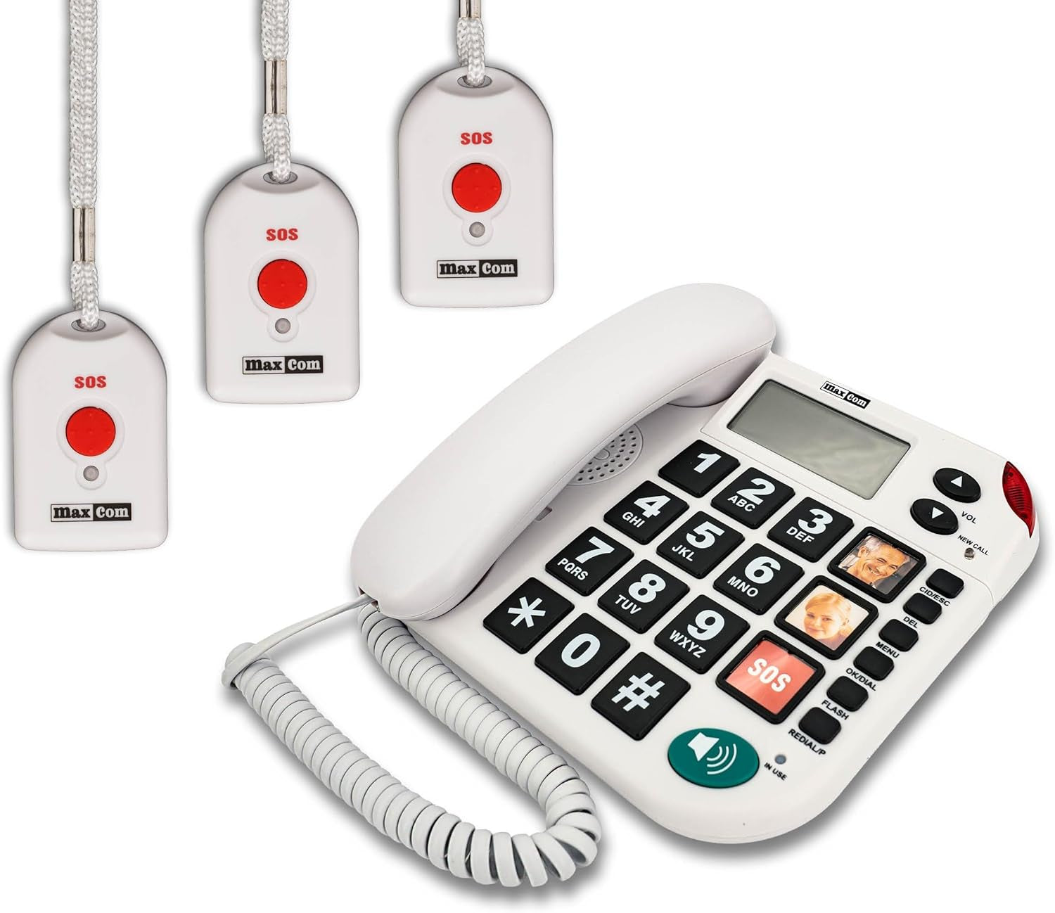 Seniorentelefon PRO+ Silence SOS mit Funkhandsender satingrau 