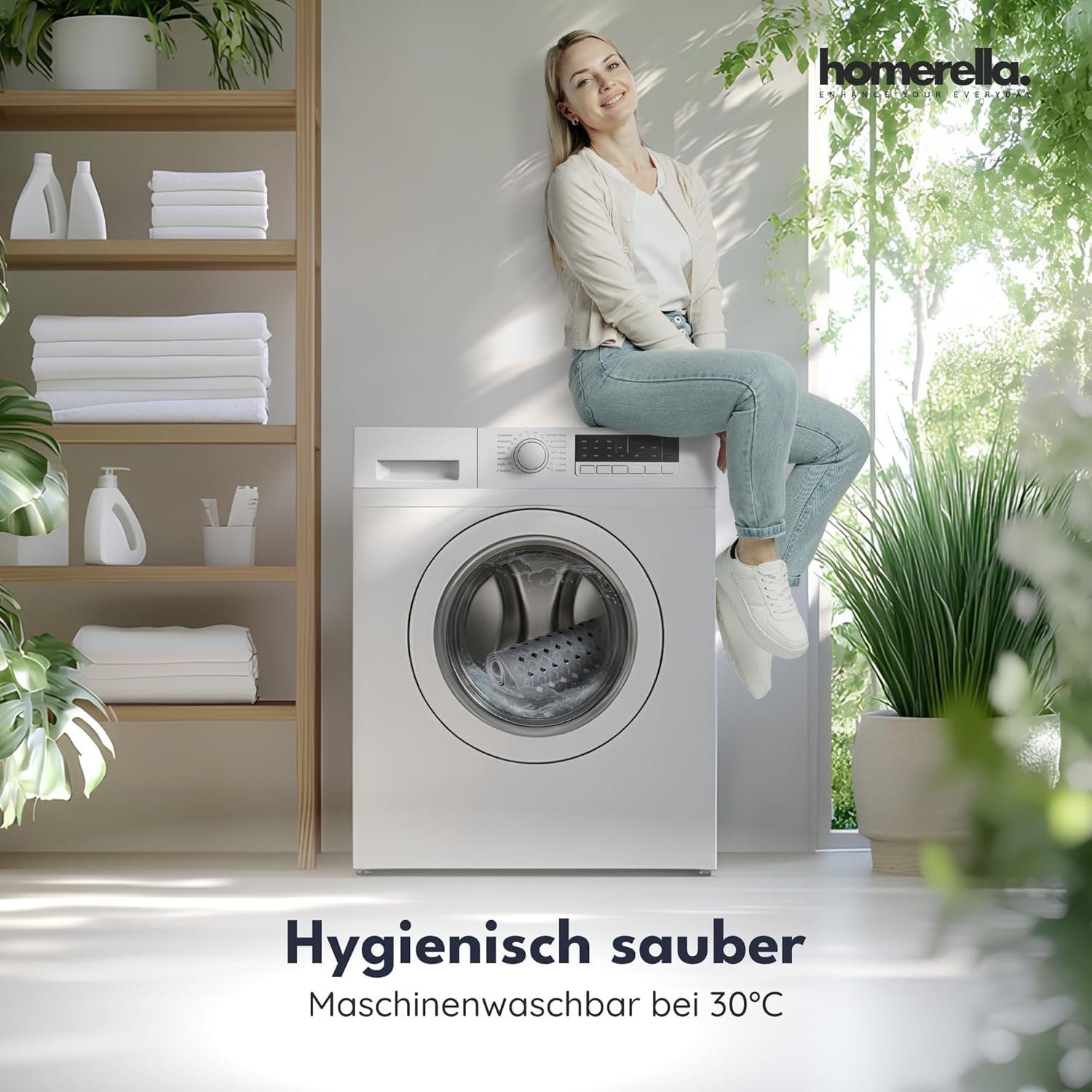 Badewannenmatte rutschfest 88x39 cm mit Saugnäpfen