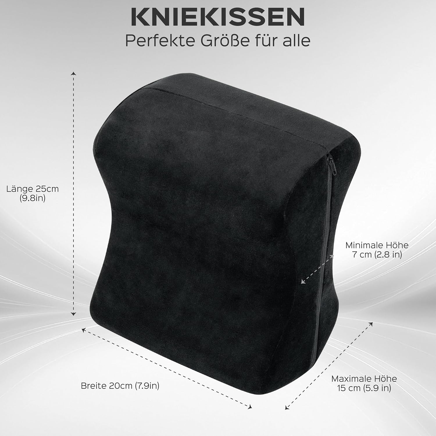 Orthopädisches Kniekissen Seitenschläfer Memory Foam 