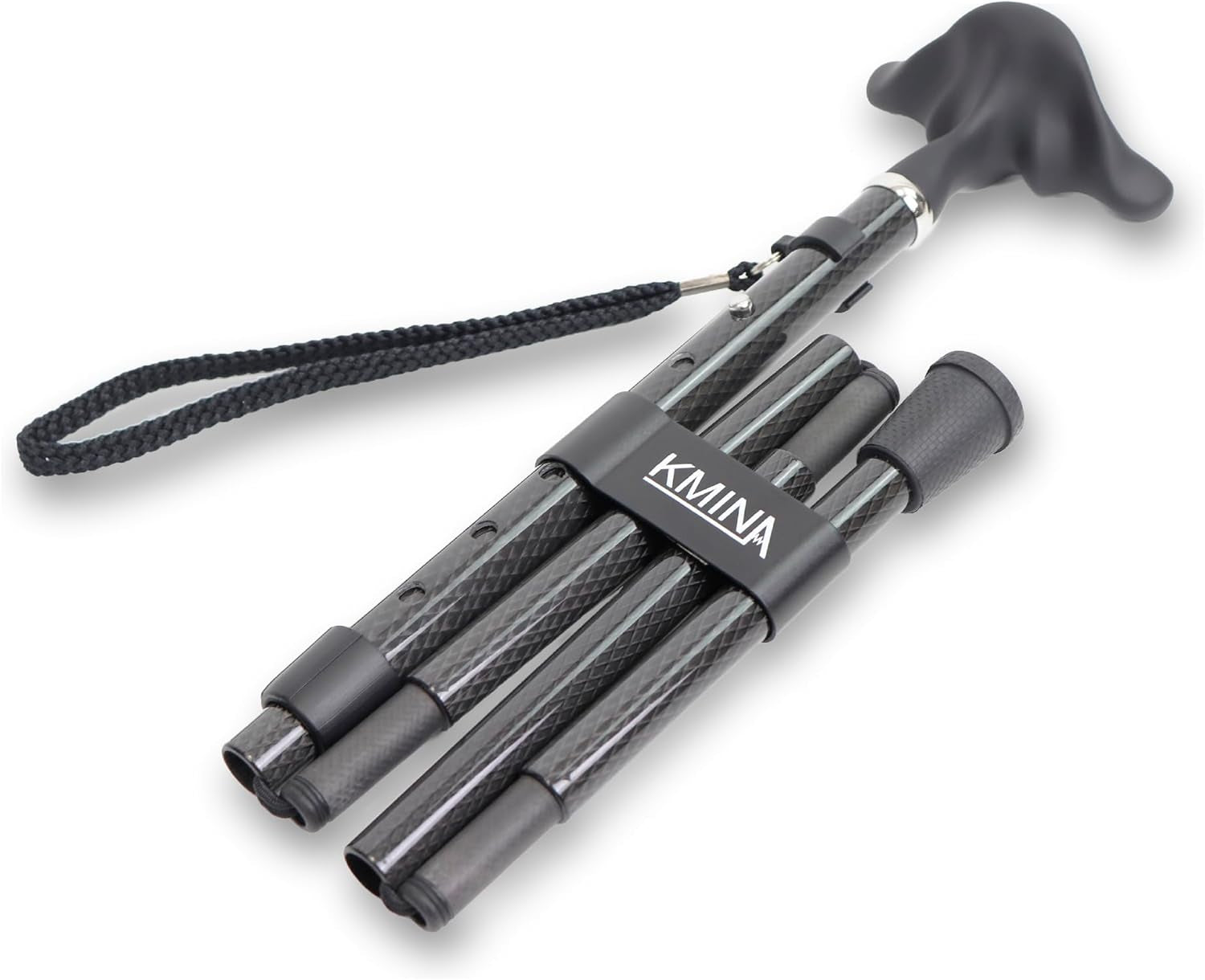 Gehstock Carbon Schwarz höhenverstellbar ergonomisch 