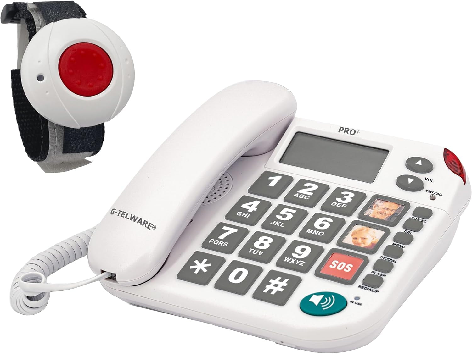 Seniorentelefon PRO+ Silence SOS mit Funkhandsender satingrau 
