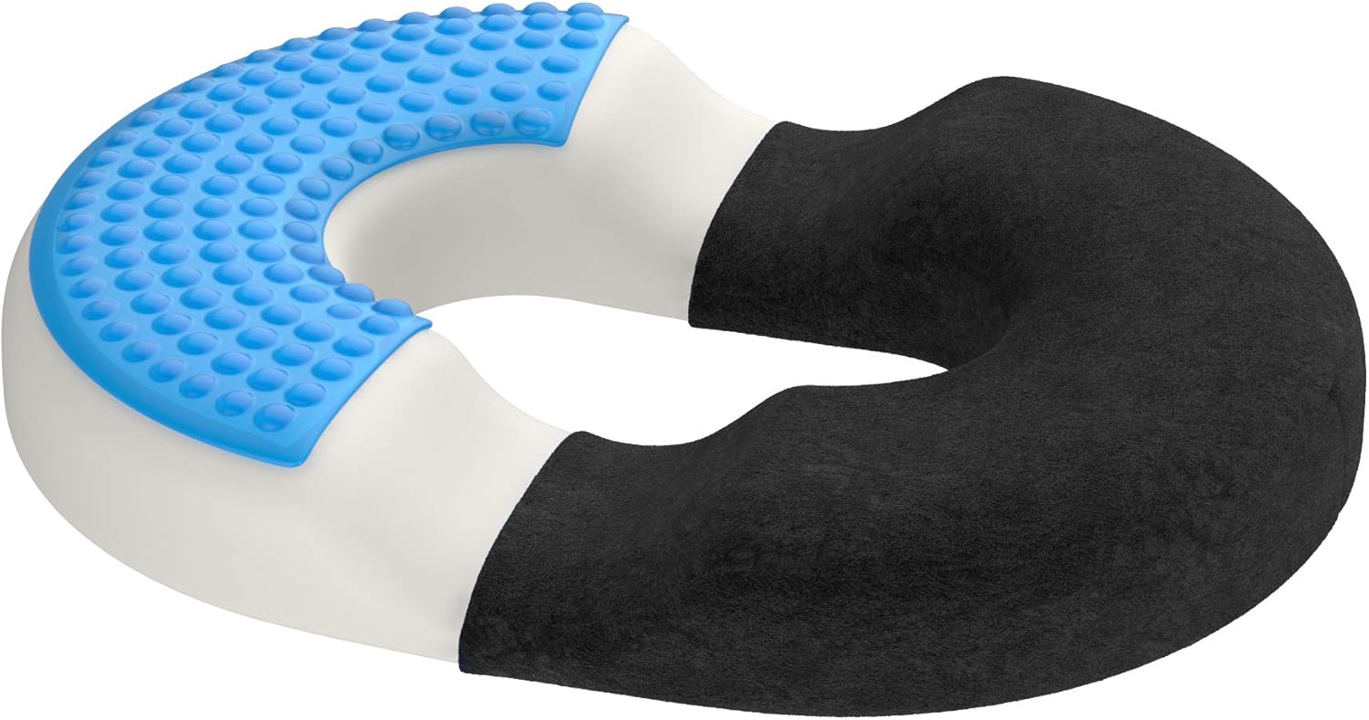 Orthopädisches Sitzkissen mit Gel-Schicht und Memory-Schaum 
