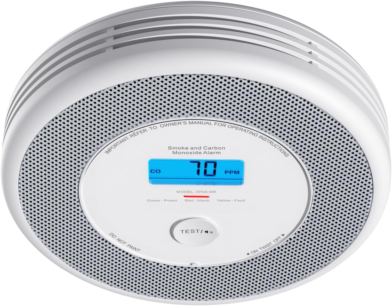 Rauchmelder CO Melder mit Sprachalarm und Standortansage