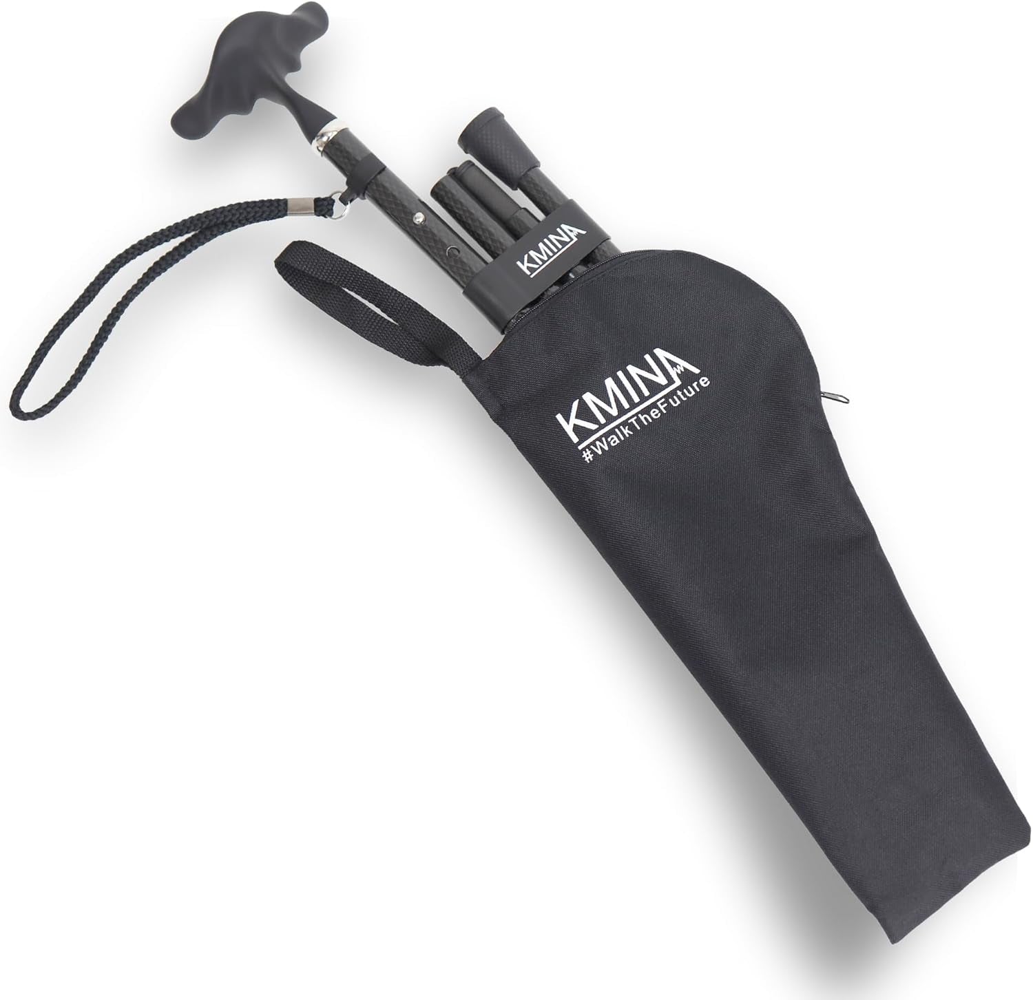 Gehstock Carbon Schwarz höhenverstellbar ergonomisch 