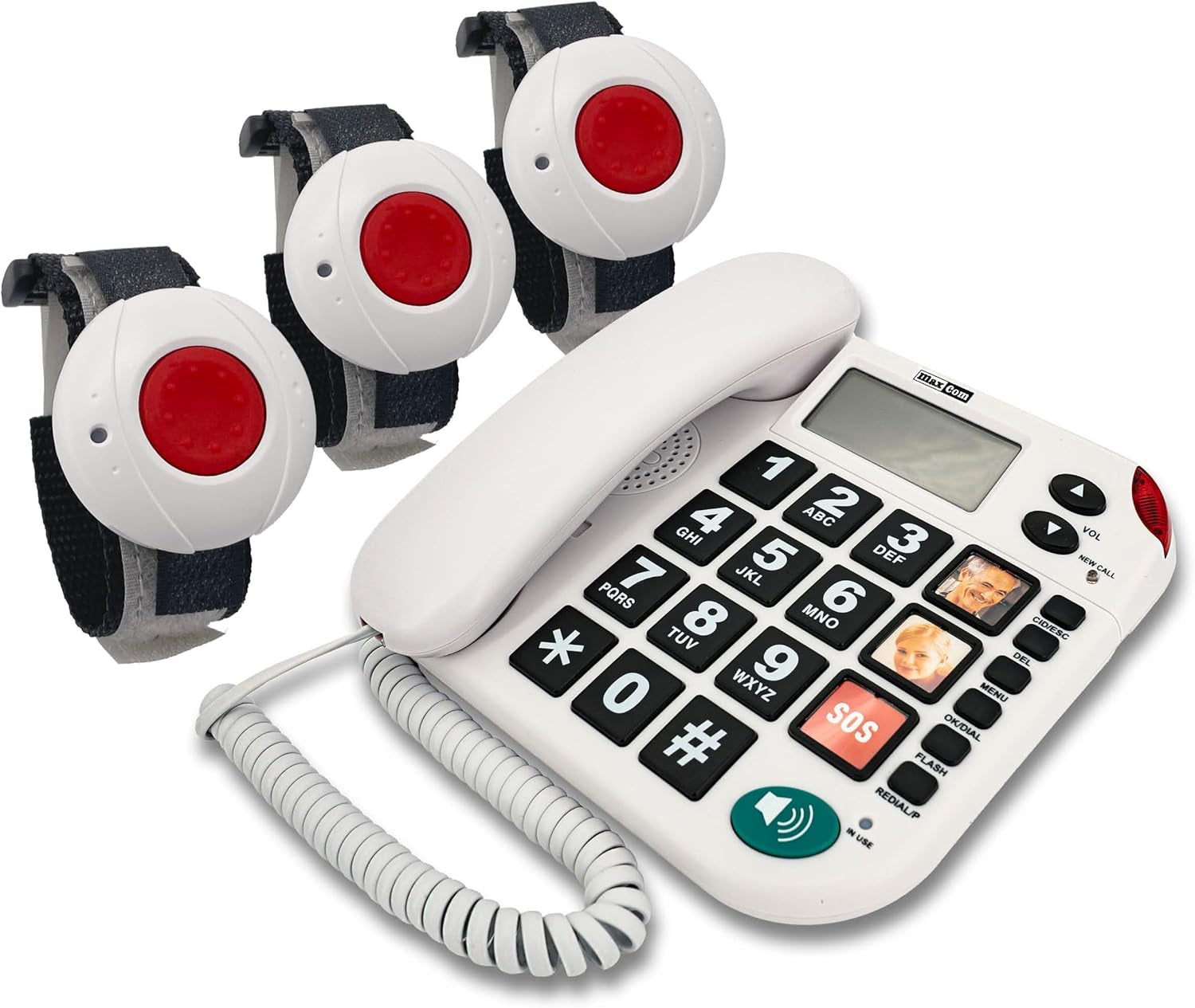 Seniorentelefon PRO+ Silence SOS mit Funkhandsender satingrau 