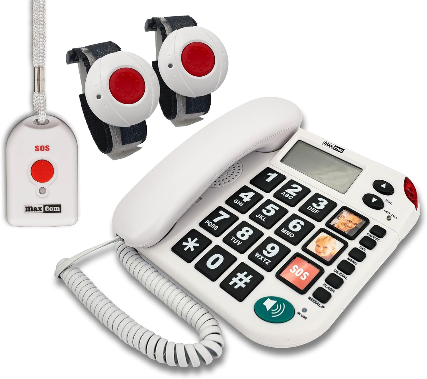 Seniorentelefon PRO+ Silence SOS mit Funkhandsender satingrau 