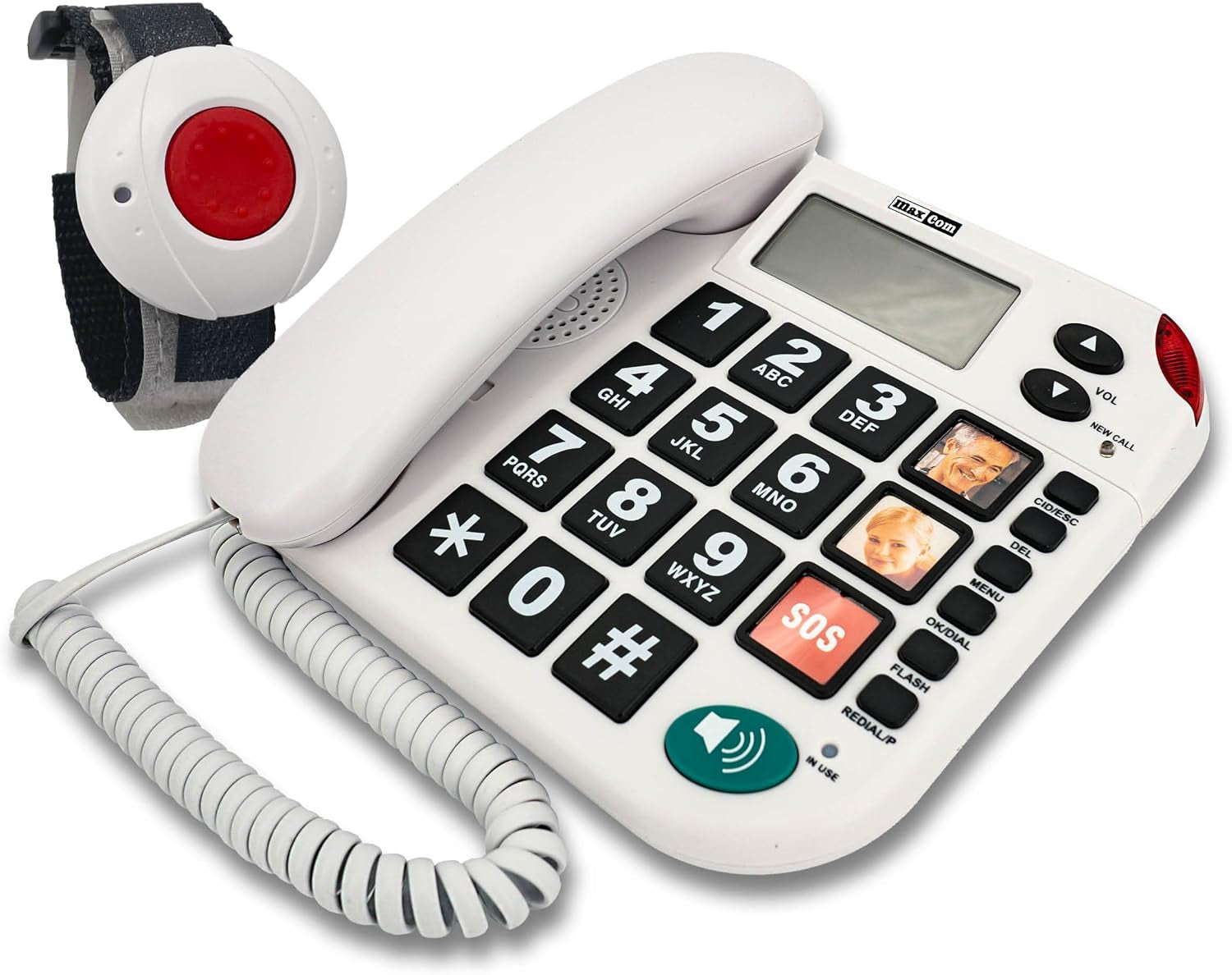 Seniorentelefon PRO+ Silence SOS mit Funkhandsender satingrau 
