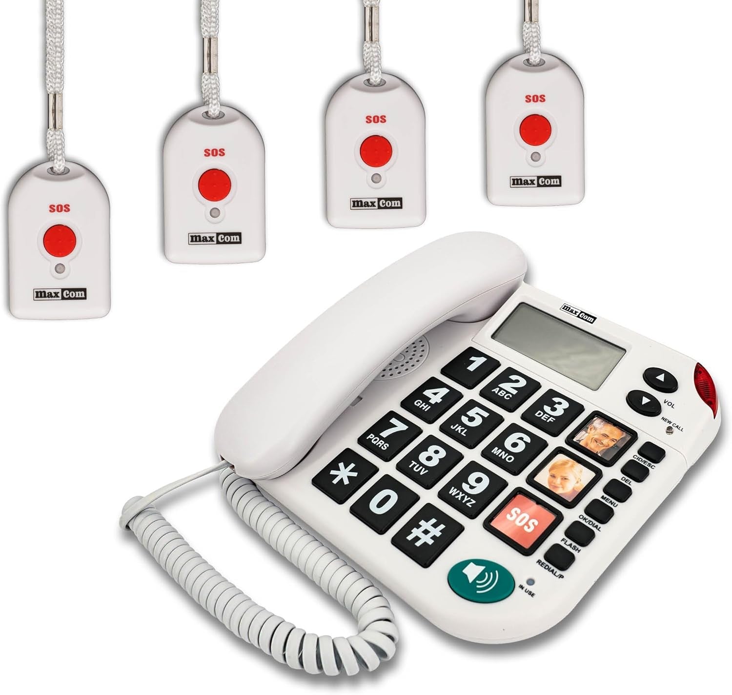 Seniorentelefon PRO+ Silence SOS mit Funkhandsender satingrau 