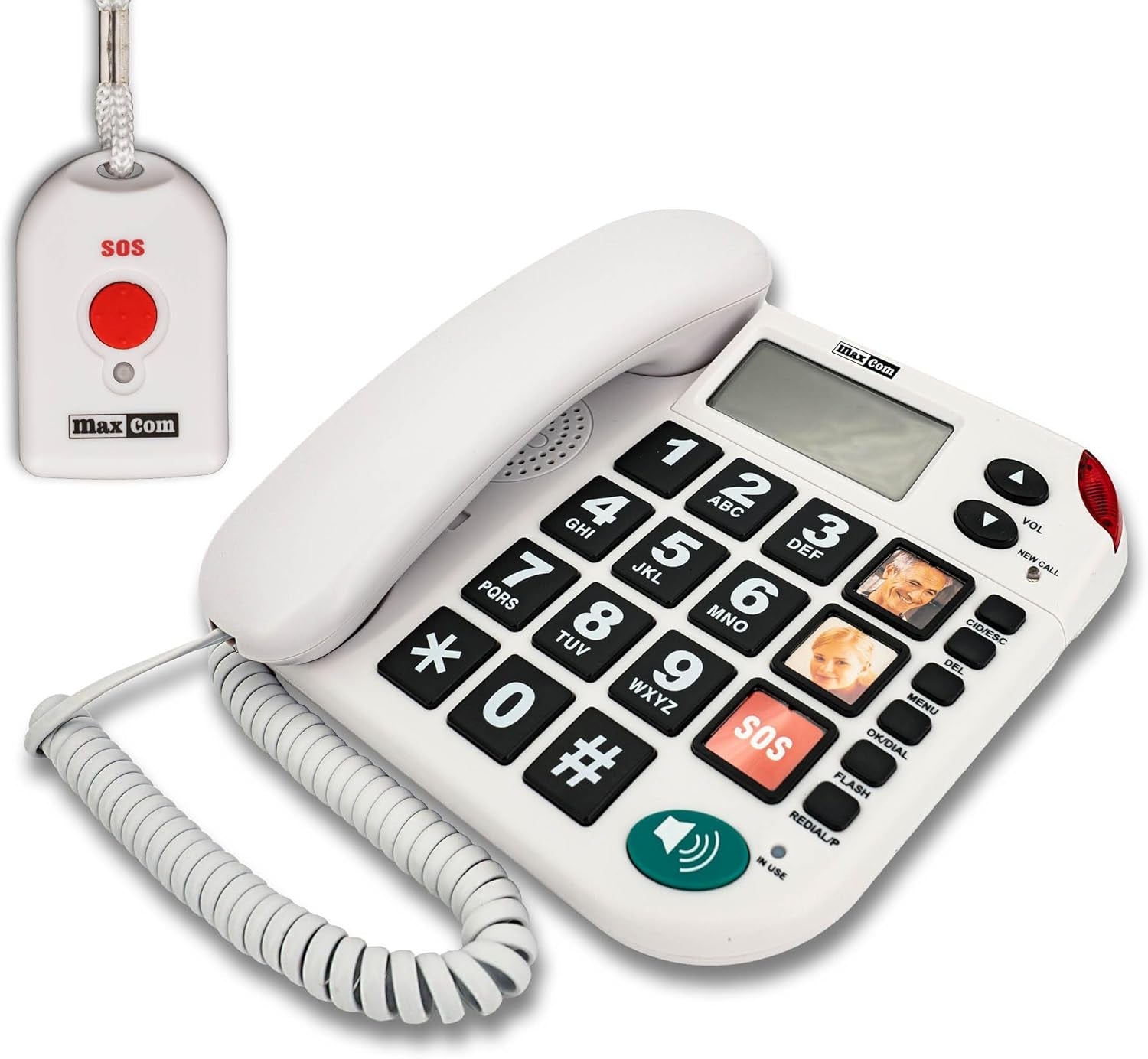 Seniorentelefon PRO+ Silence SOS mit Funkhandsender satingrau 