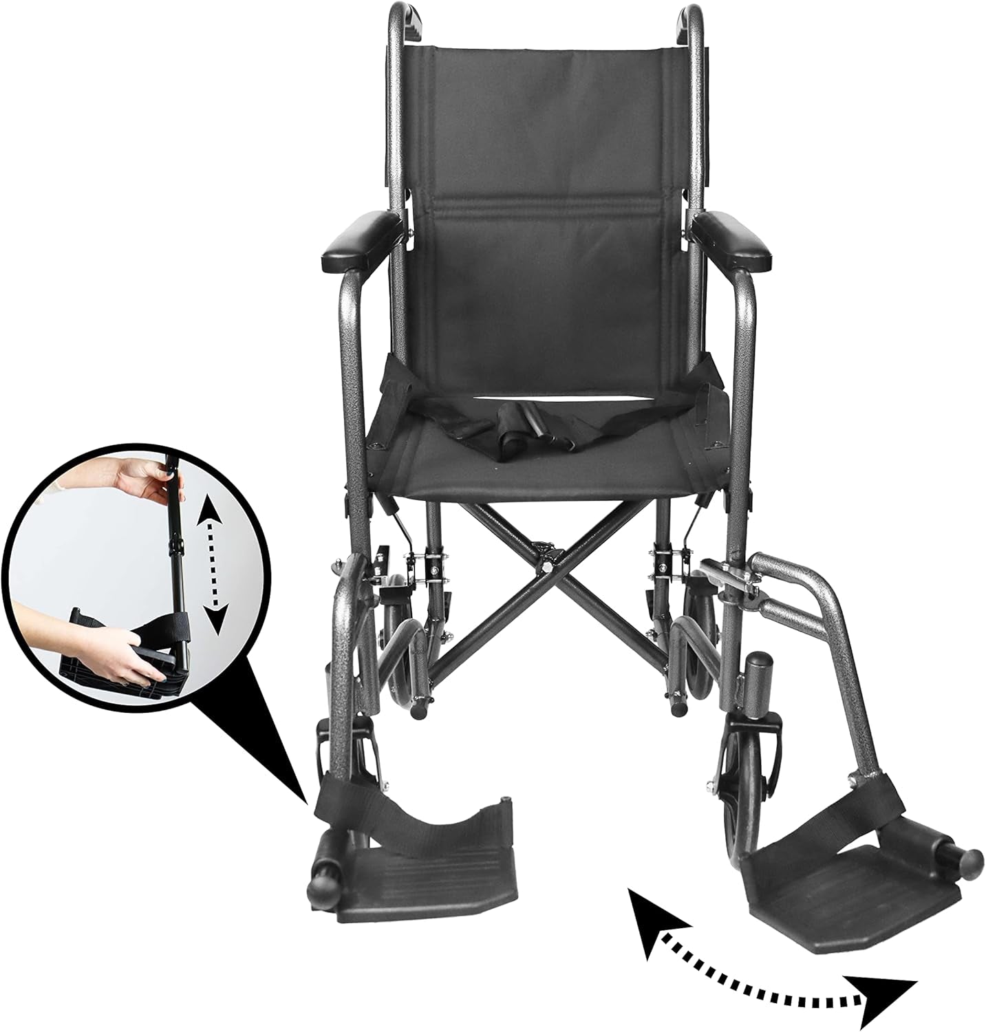 Faltrollstuhl schmal 38 cm Sitzbreite für Senioren 