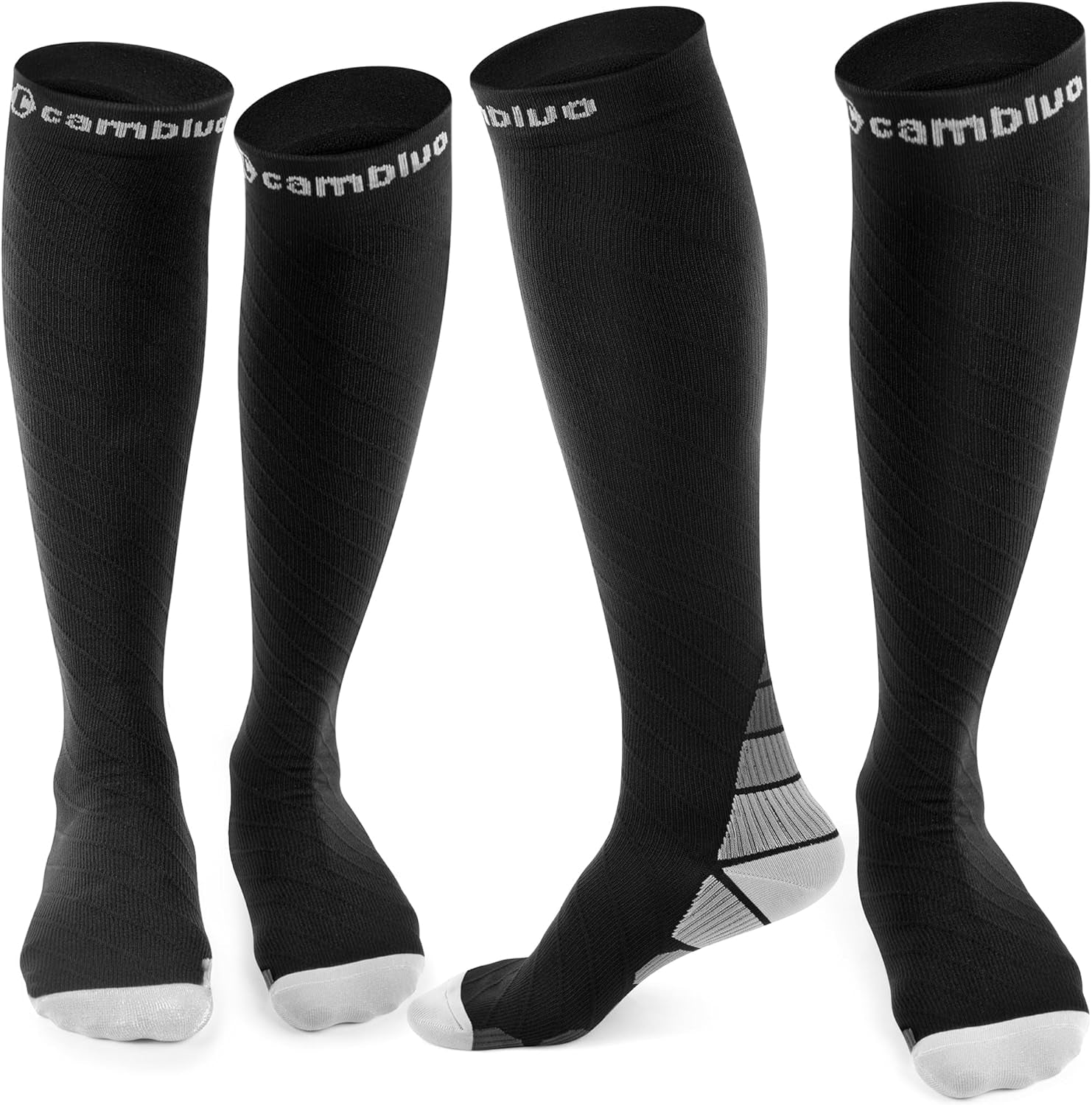 Kompressionsstrümpfe 2 Paar für Damen und Herren 
