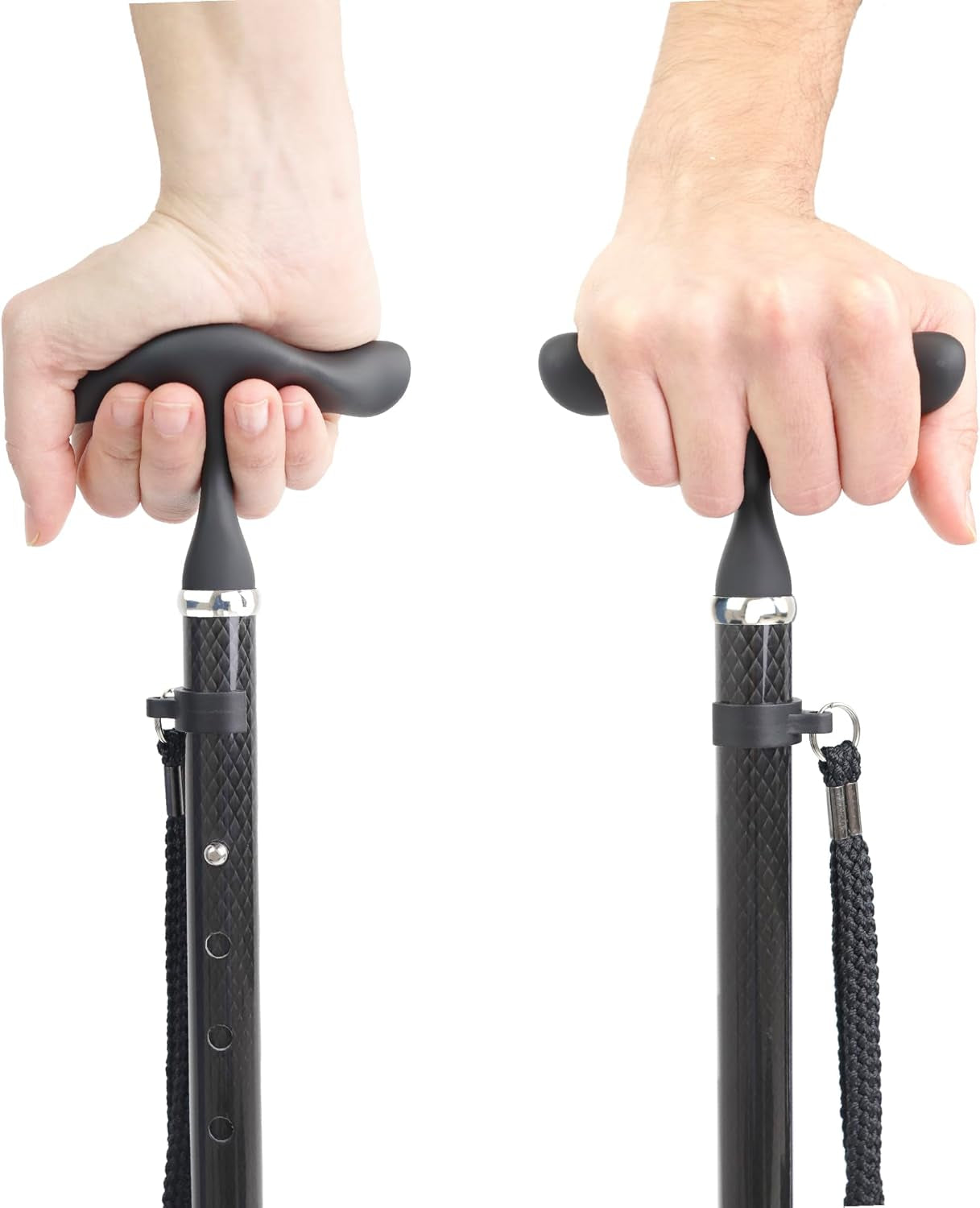 Gehstock Carbon Schwarz höhenverstellbar ergonomisch 
