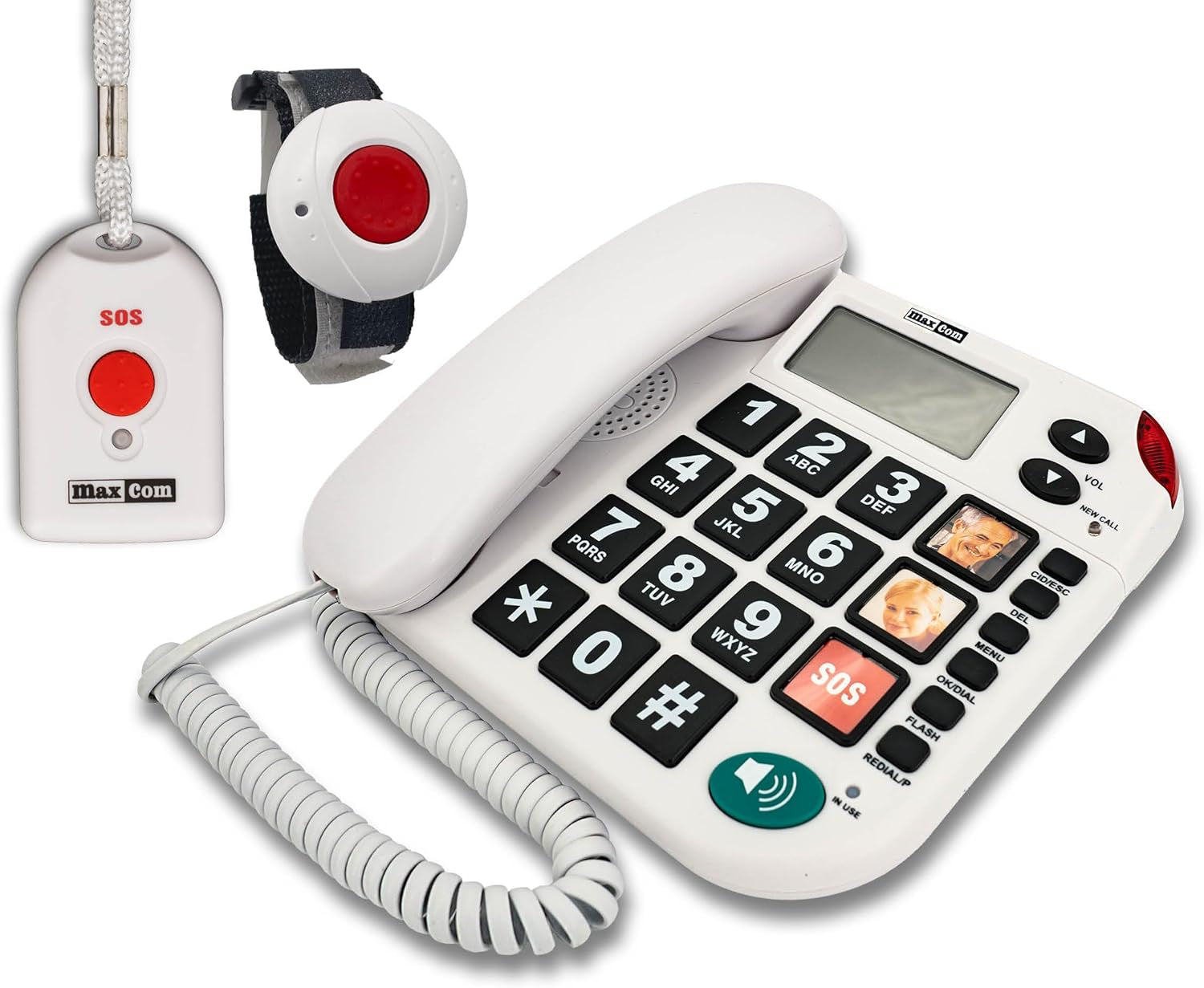 Seniorentelefon PRO+ Silence SOS mit Funkhandsender satingrau 