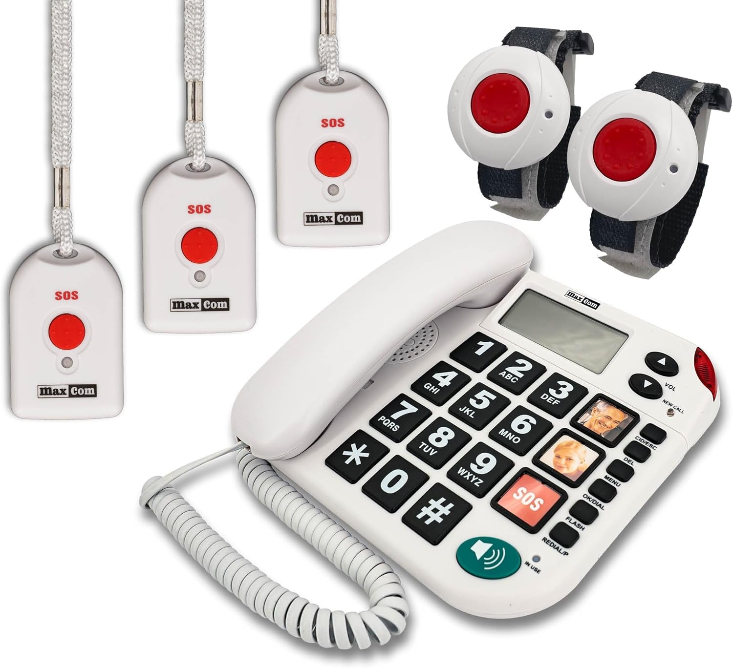 Seniorentelefon PRO+ Silence SOS mit Funkhandsender satingrau 