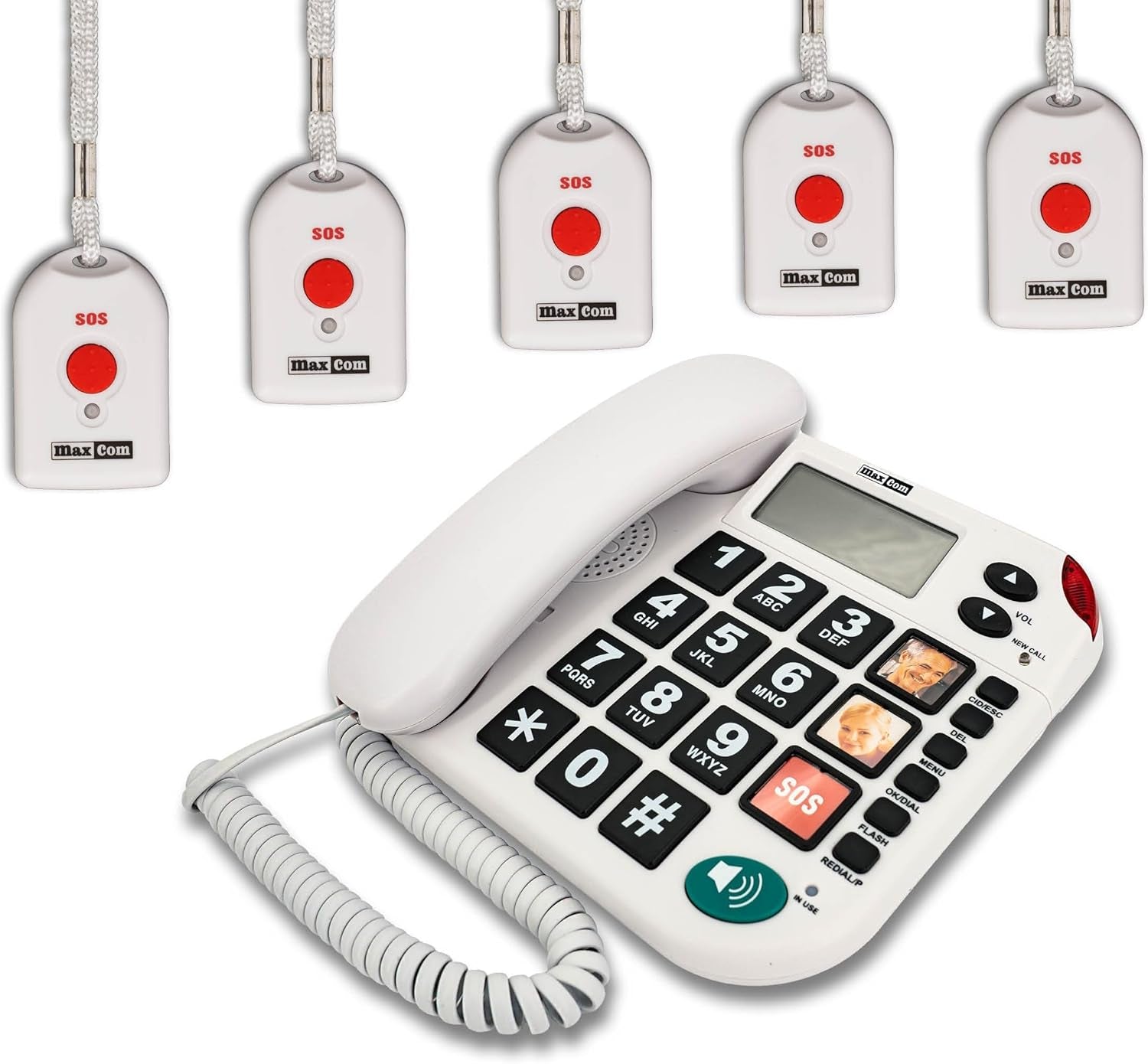 Seniorentelefon PRO+ Silence SOS mit Funkhandsender satingrau 