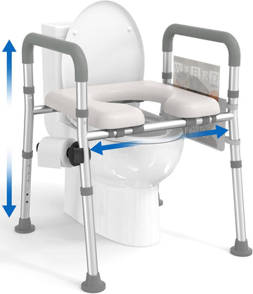 Toilettenerhöhung mit Griffen höhenverstellbar Senioren