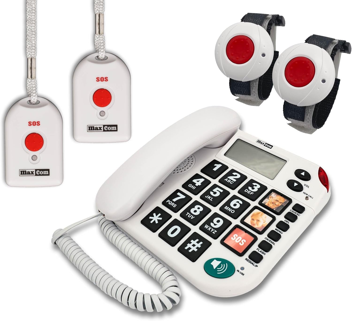Seniorentelefon PRO+ Silence SOS mit Funkhandsender satingrau 